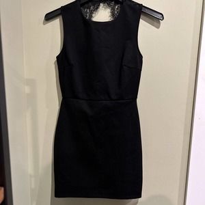 Lulus Black Sheath Dress Women’s Medium Lace Back